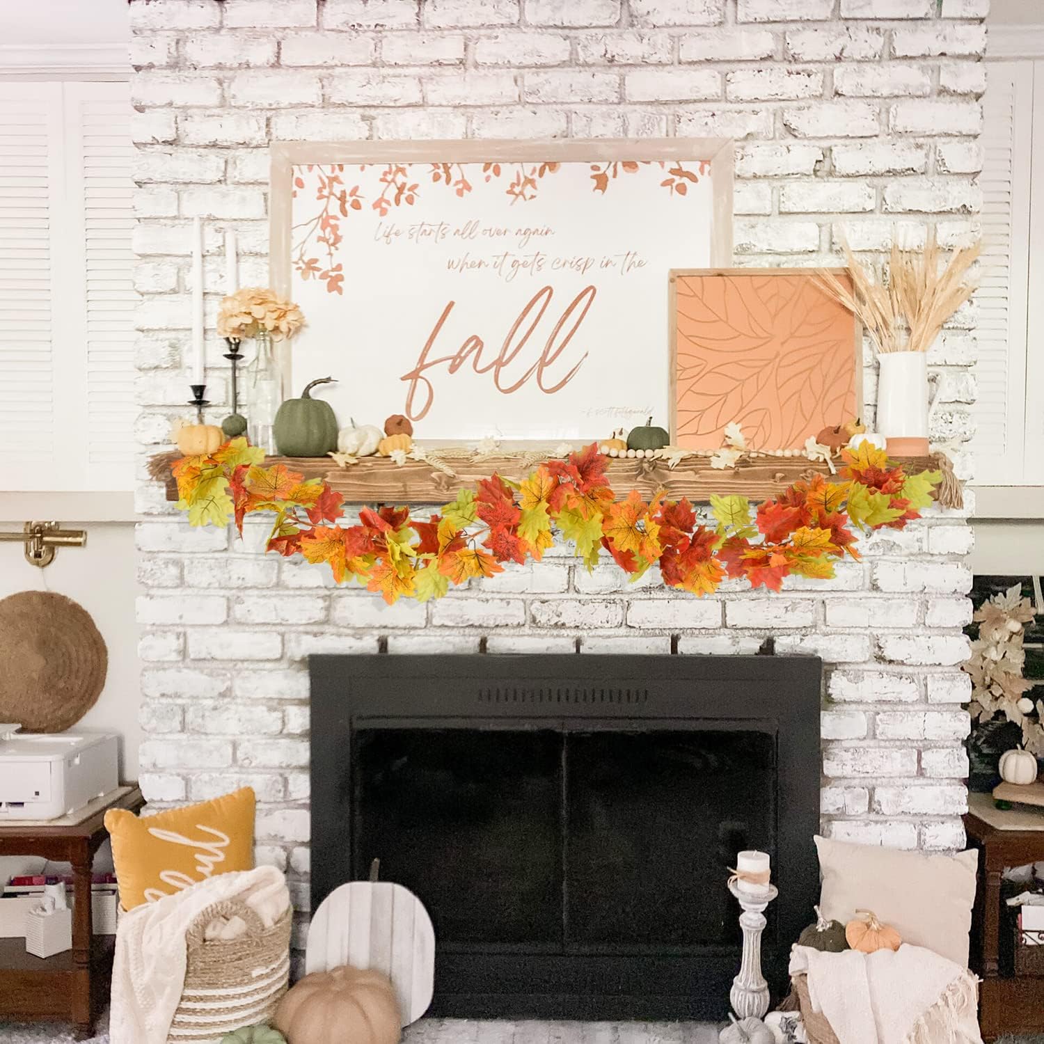 2M Artificial Fall Maple Leaf Garland - Image 6