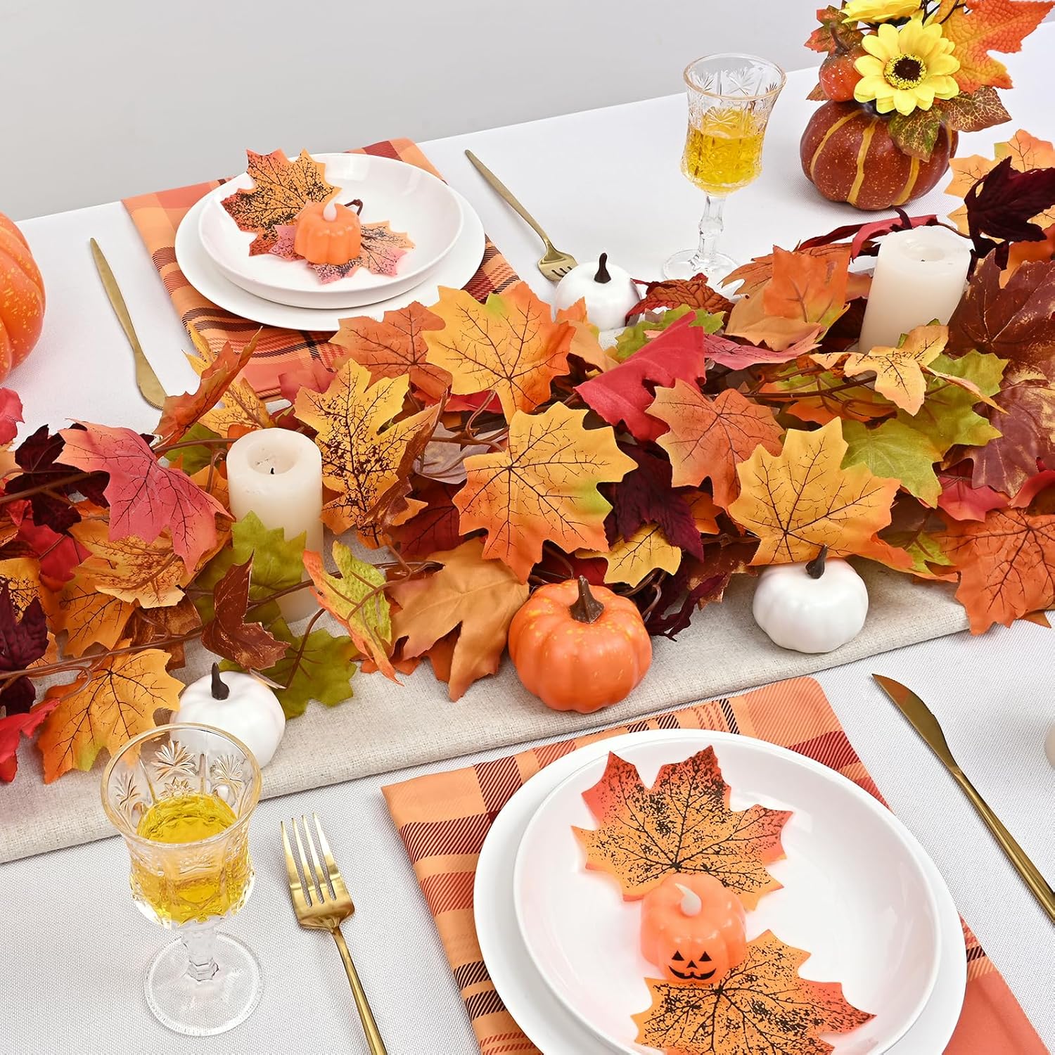 2M Artificial Fall Maple Leaf Garland - Image 9
