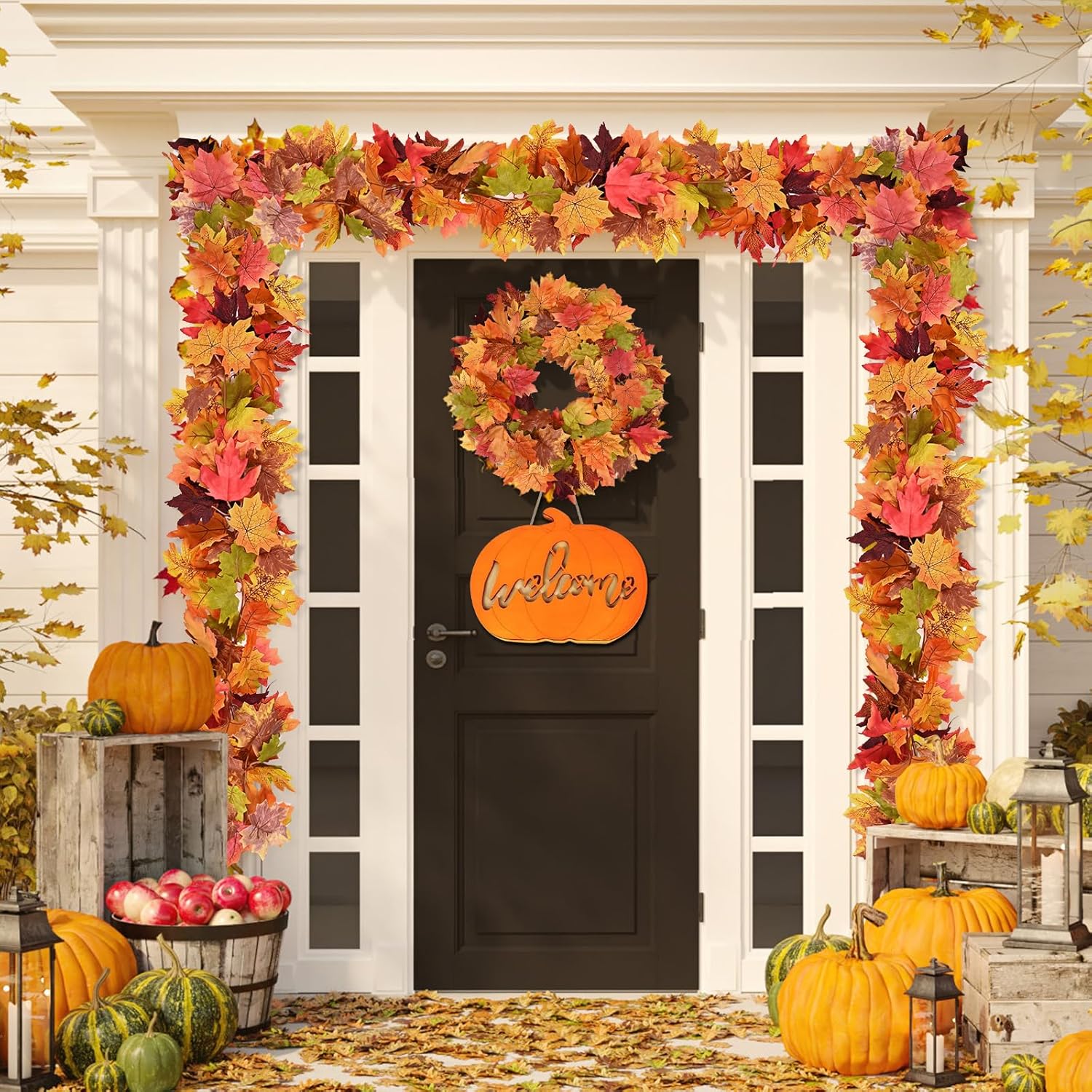 2M Artificial Fall Maple Leaf Garland - Image 10