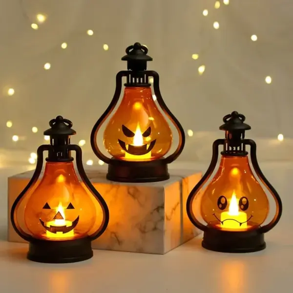 Portable Pumpkin Ghost LED Lantern