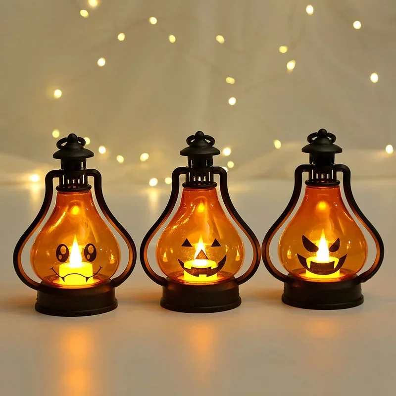 Portable Pumpkin Ghost LED Lantern - Image 2