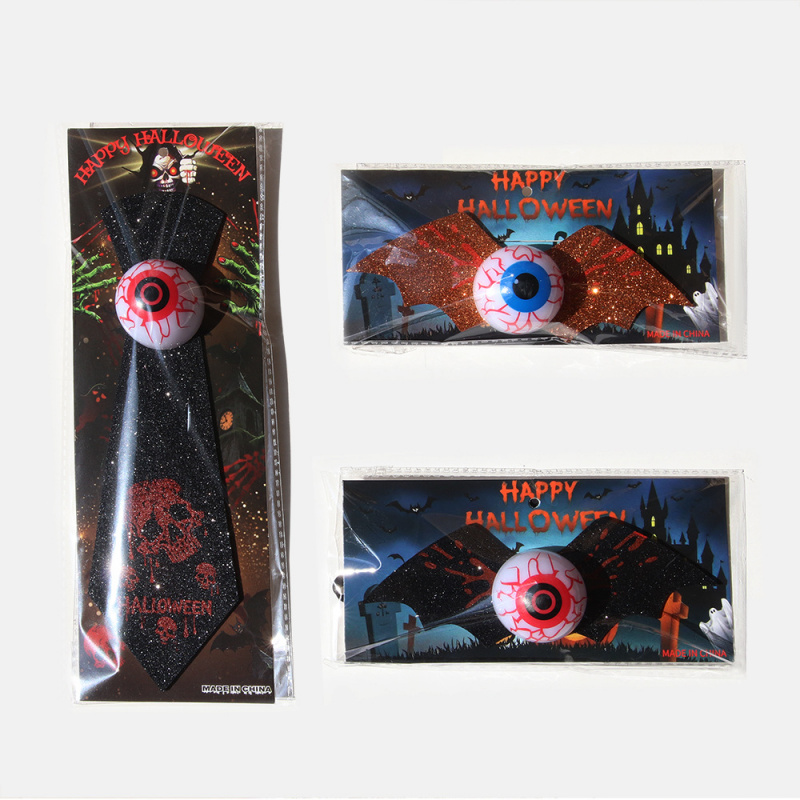 Halloween Glowing Eyeball Bat Bow Tie Costume Accessory - Image 4