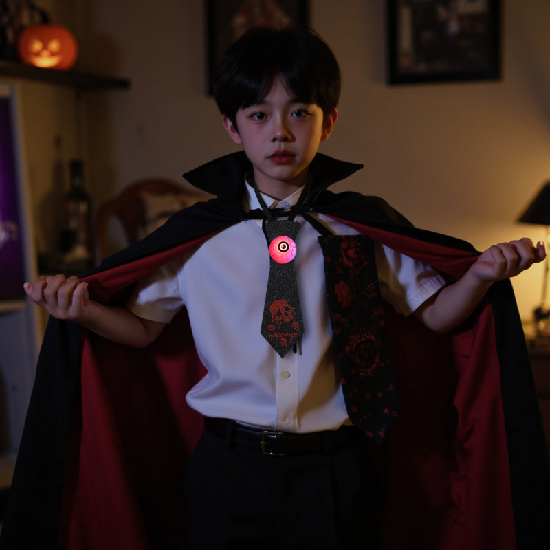 Halloween Glowing Eyeball Bat Bow Tie Costume Accessory - Image 2