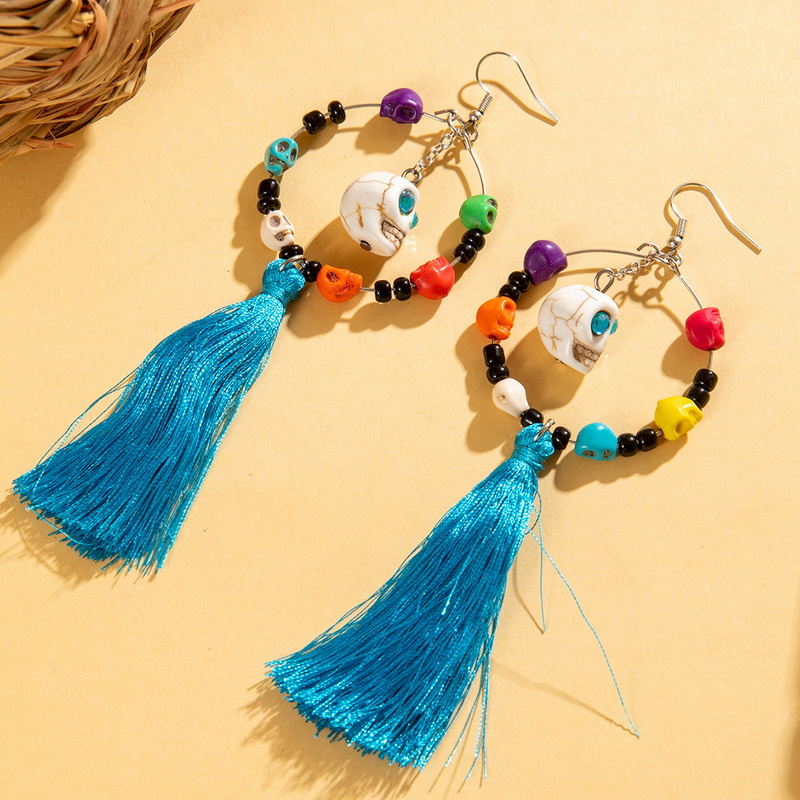 Gothic Punk Halloween Skeleton Dangle Earrings - Image 5