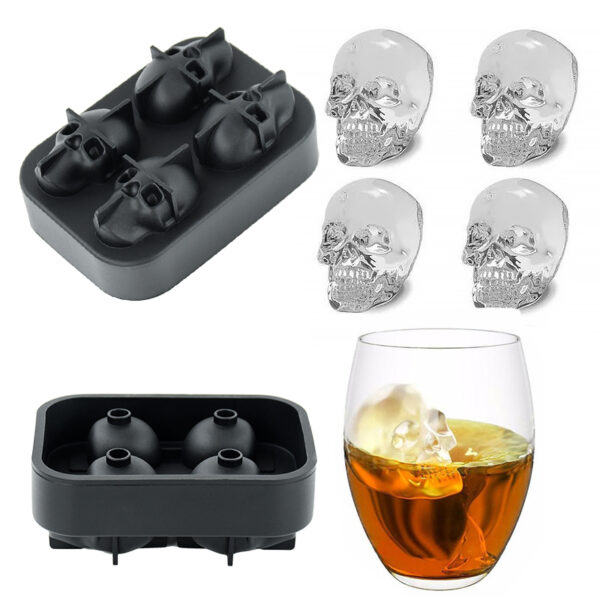 3D Skull Ice Cube Mold - Fun Halloween Party Supplies