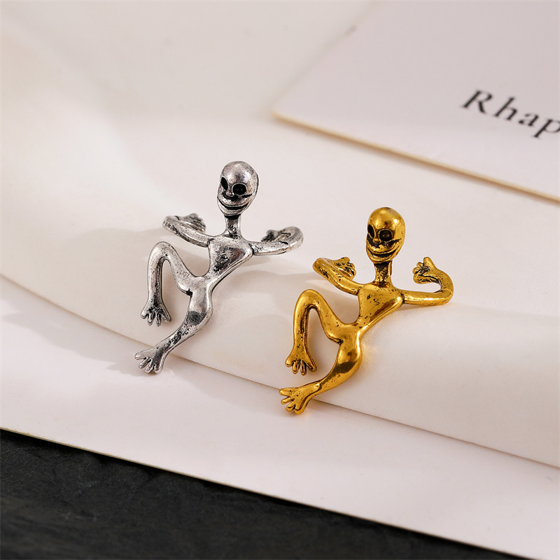 Gothic Skull Ear Cartilage Clip-On Earrings for Punk & Halloween - Image 6
