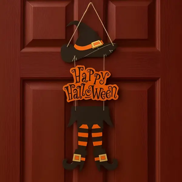 Halloween Witch Legs Hanging Ornaments – Spooky Paper Décor Set of 3