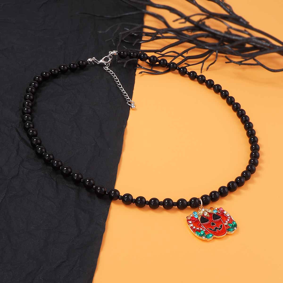 Halloween Gothic Pumpkin Pendant Necklace - Image 4