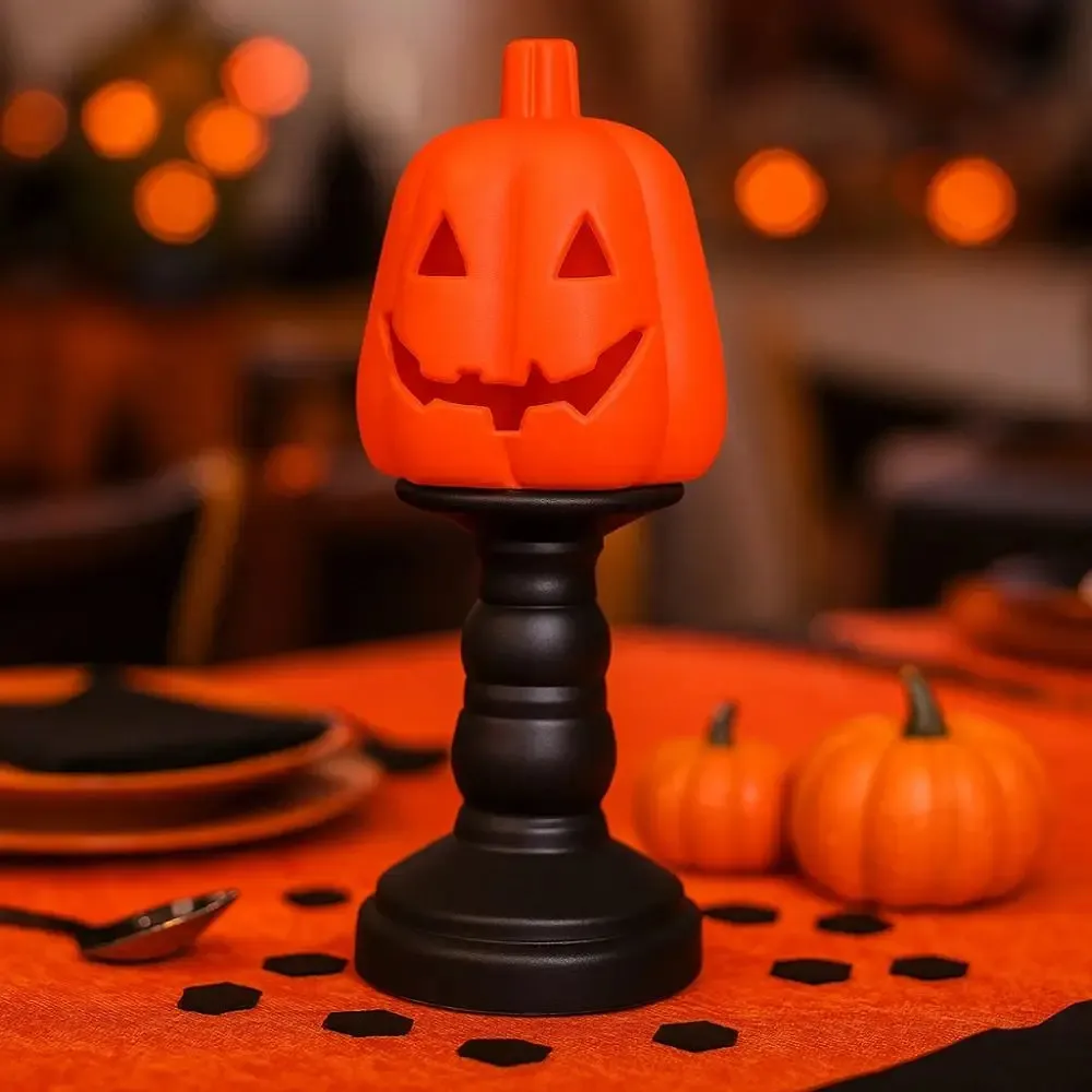 Halloween Black Cat Pumpkin LED Candle Lamp – Spooky Indoor Outdoor Decor - Image 4