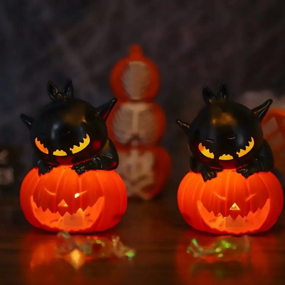 Halloween Black Cat Pumpkin LED Candle Lamp – Spooky Indoor Outdoor Decor - Image 2