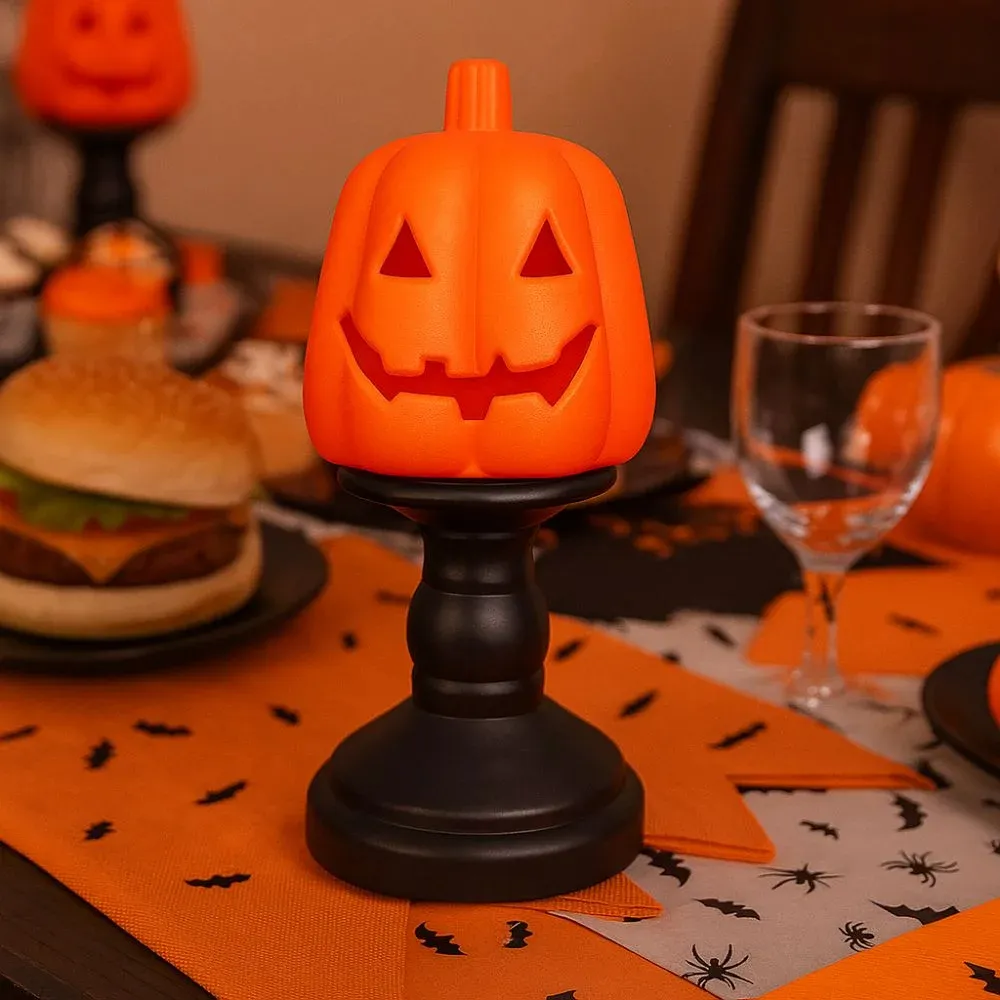 Halloween Black Cat Pumpkin LED Candle Lamp – Spooky Indoor Outdoor Decor - Image 3