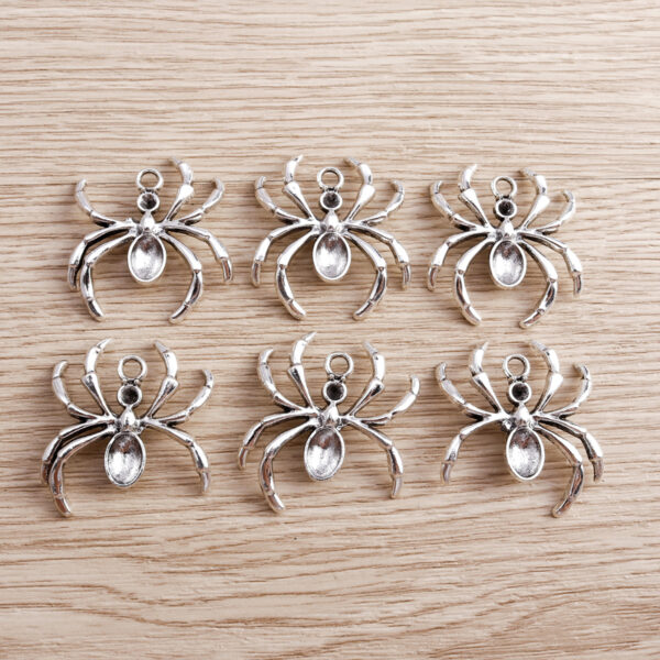 10-Piece Cartoon Spider Charms for DIY Jewelry Making