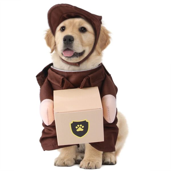 Funny Pet Courier Costume for Dogs & Cats – Halloween Cosplay Dress-Up Outfit