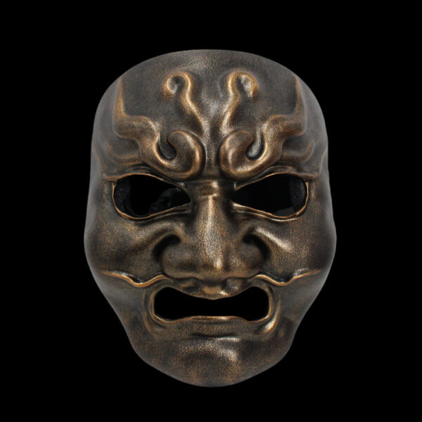 Handmade Chinese Mythical King Arhat Grimace Mask - Unique Resin Craft Party Mask