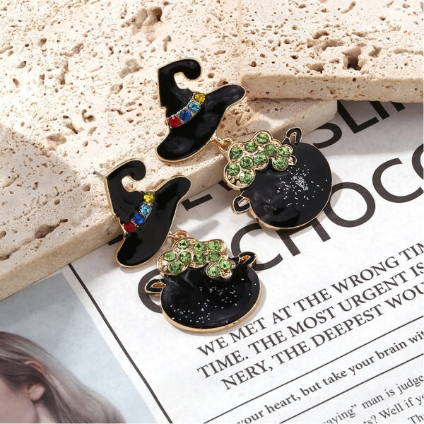 Halloween Wizard Hat Drop Earrings