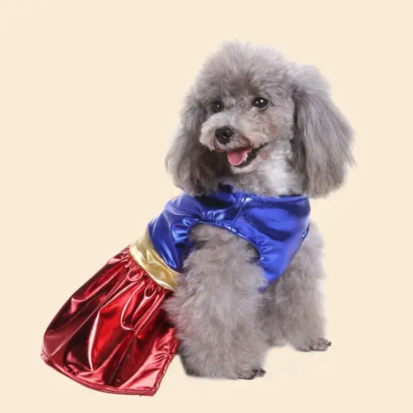 Halloween Dog Costume Dress – Satin Cosplay Outfit for Small & Medium Pets