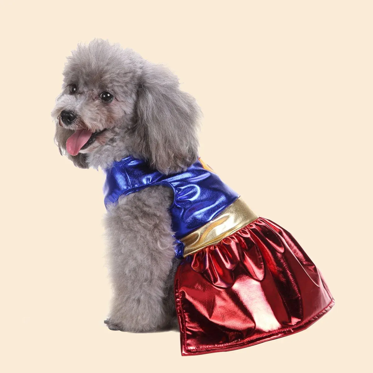 Halloween Dog Costume Dress – Satin Cosplay Outfit for Small & Medium Pets - Image 3