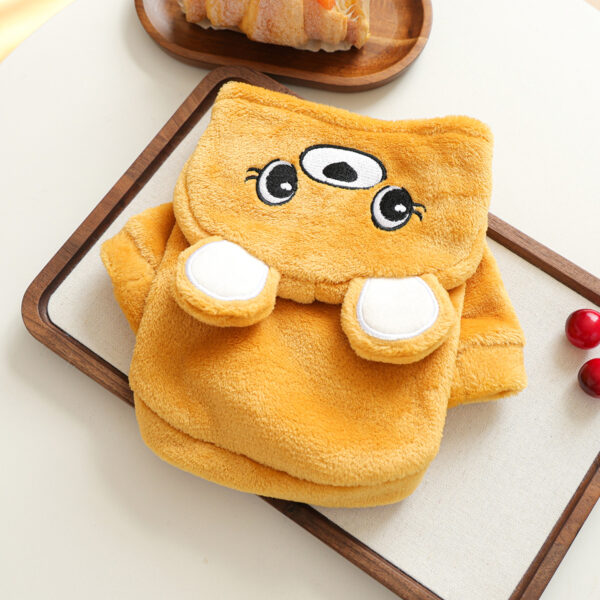 Yellow Bear Ear Pullover Sweater for Dogs and Cats