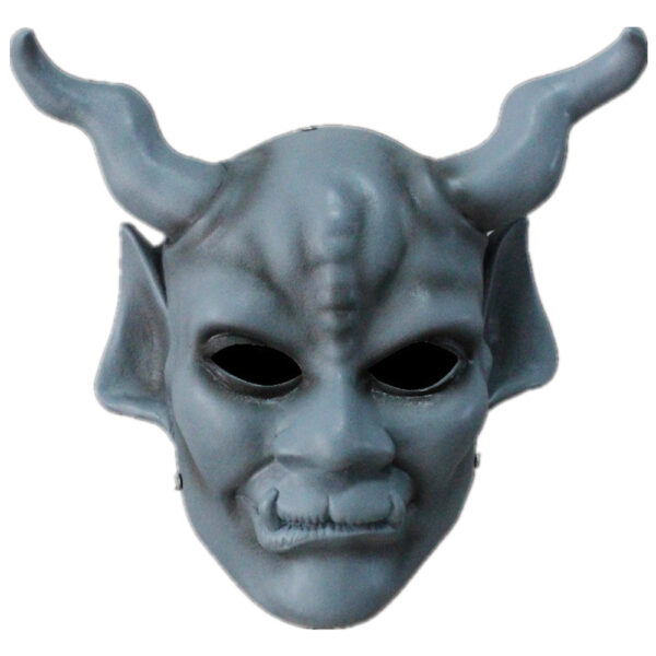 Resin Demon Bullhorn Mask for Halloween Cosplay & Party Costume