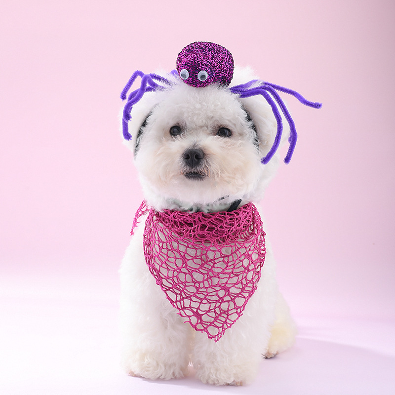 Halloween Dog Headband with Drool Towel - Image 3