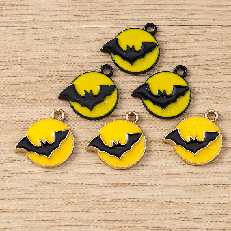 10pcs Halloween Bat Charms Enamel Pendants for Jewelry Making DIY Crafts - Image 5