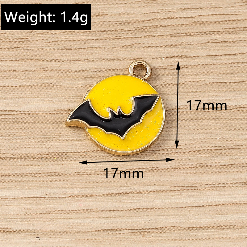 10pcs Halloween Bat Charms Enamel Pendants for Jewelry Making DIY Crafts - Image 6