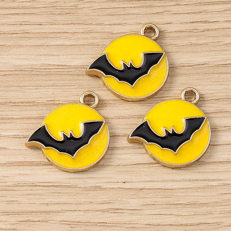 10pcs Halloween Bat Charms Enamel Pendants for Jewelry Making DIY Crafts - Image 2