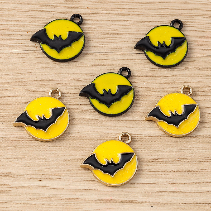 10pcs Halloween Bat Charms Enamel Pendants for Jewelry Making DIY Crafts - Image 4