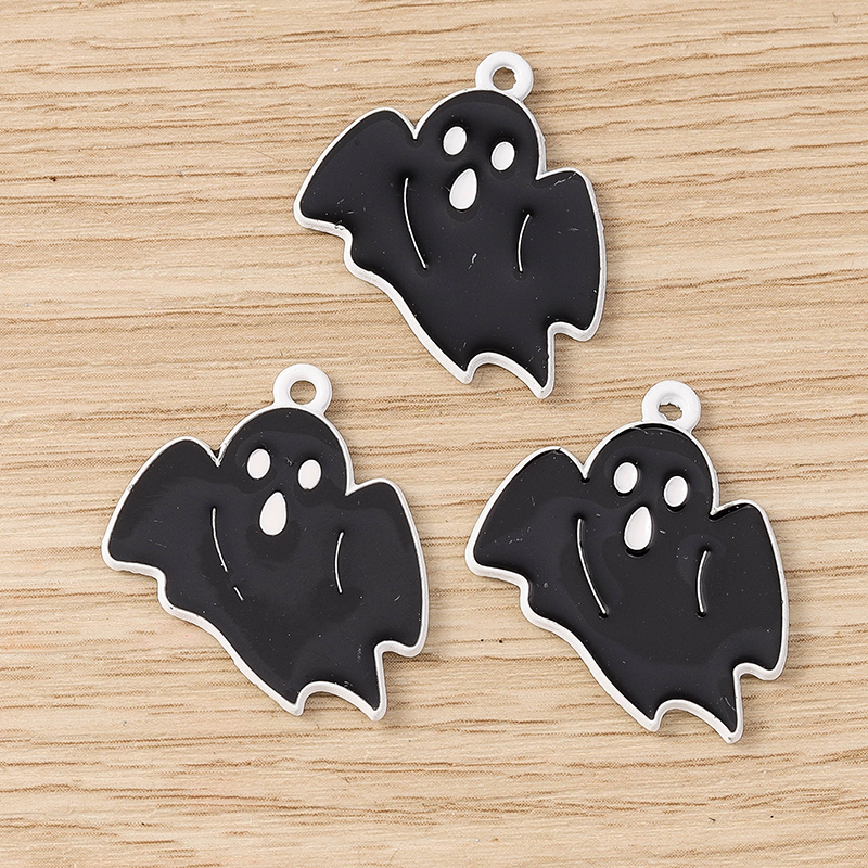 10pcs Halloween Ghost Enamel Charms Pendants for DIY Jewelry Making - Image 4