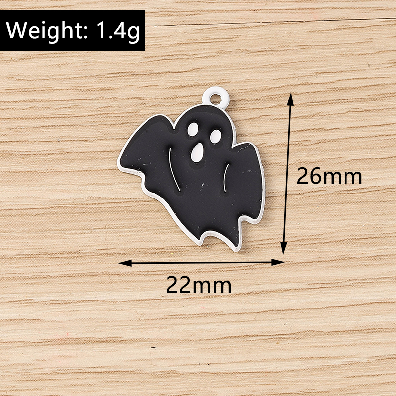 10pcs Halloween Ghost Enamel Charms Pendants for DIY Jewelry Making - Image 6
