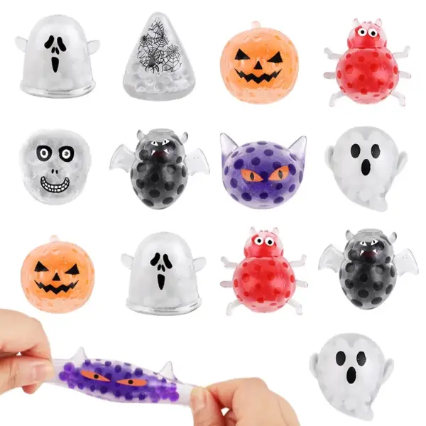 Halloween Squeeze Ball Party Favors – Pumpkin & Ghost Fidget Toys (20 Pack)