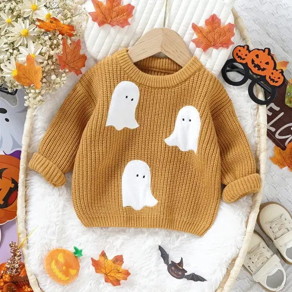 Halloween Baby Sweater Long Sleeve Knitted Top for Infants and Toddlers