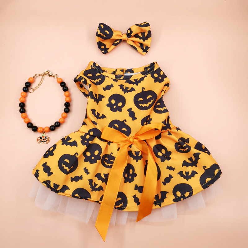 Dress With Bow & Necklace