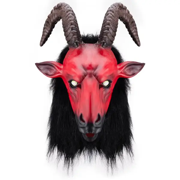 Horror Halloween Demon Antelope Latex Mask for Costumes and Parties
