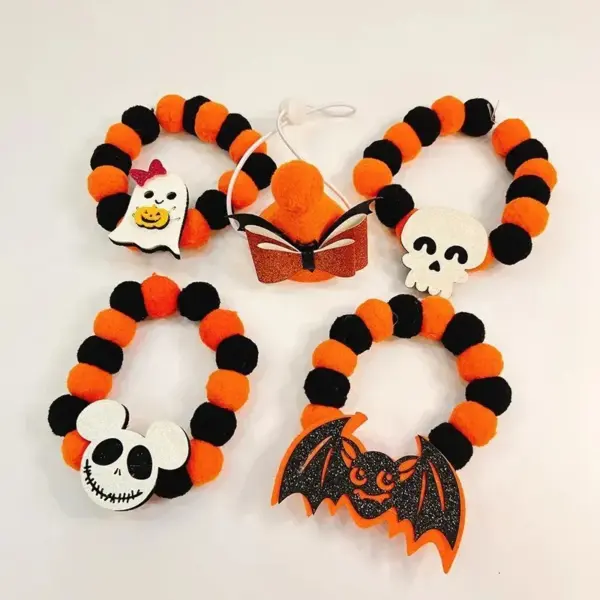 Halloween Cat & Dog Collar with Funny Cartoon Hat & Bat Charm – Pet Costume