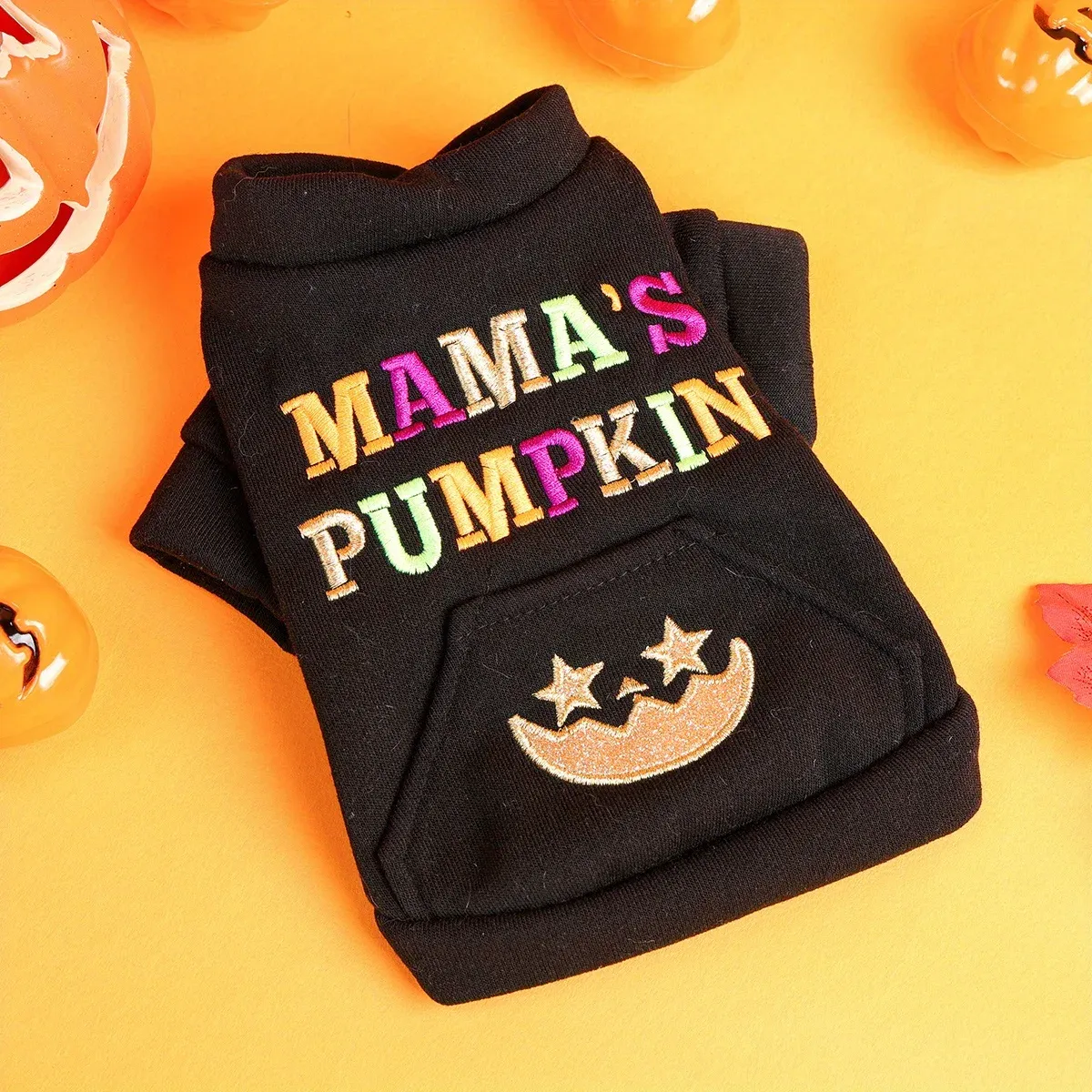 Halloween Pumpkin Pet Sweater – Funny Dog & Cat Jacket with Embroidery - Image 4