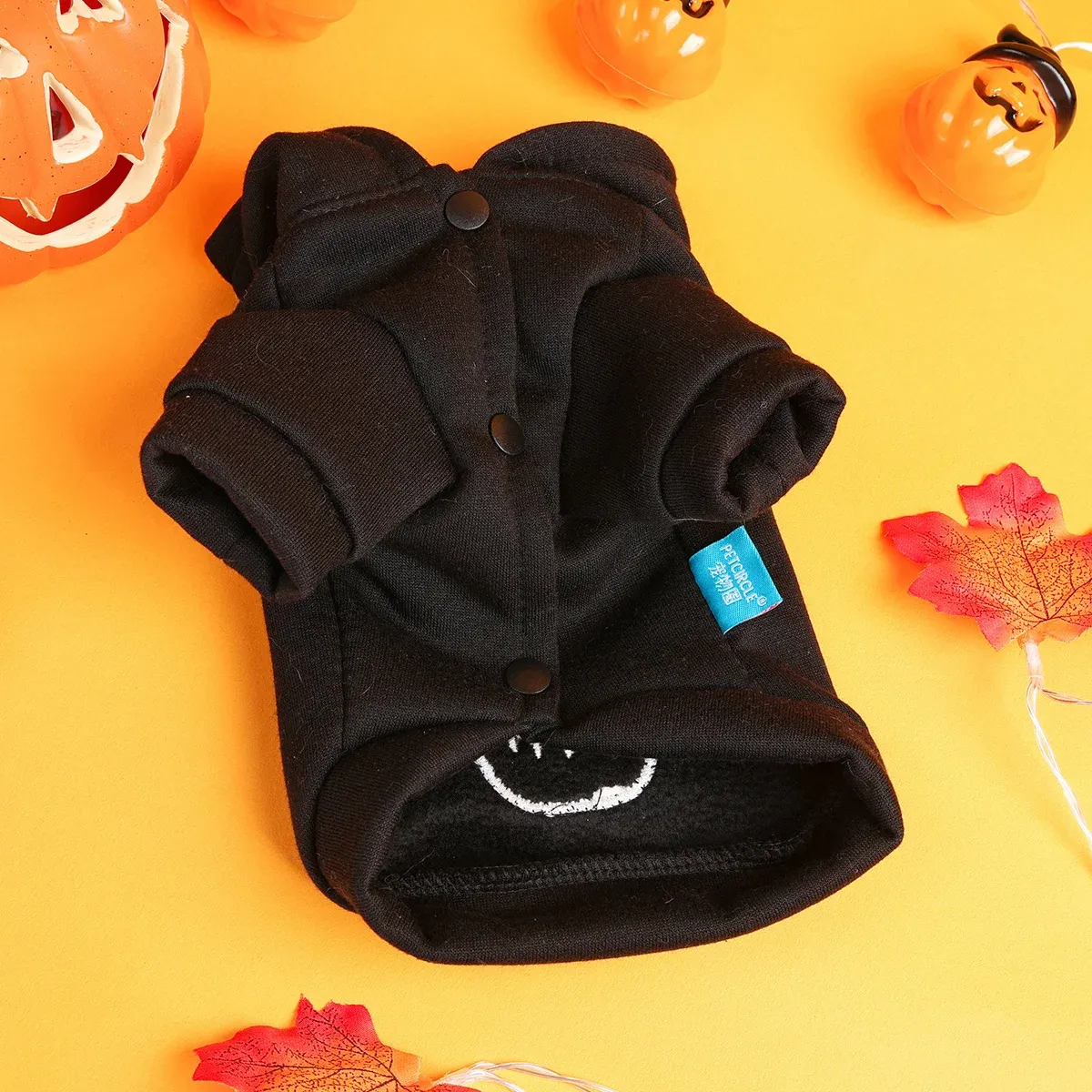Halloween Skull Hoodie for Dogs – Funny Thick Black Pet Jacket - Image 6