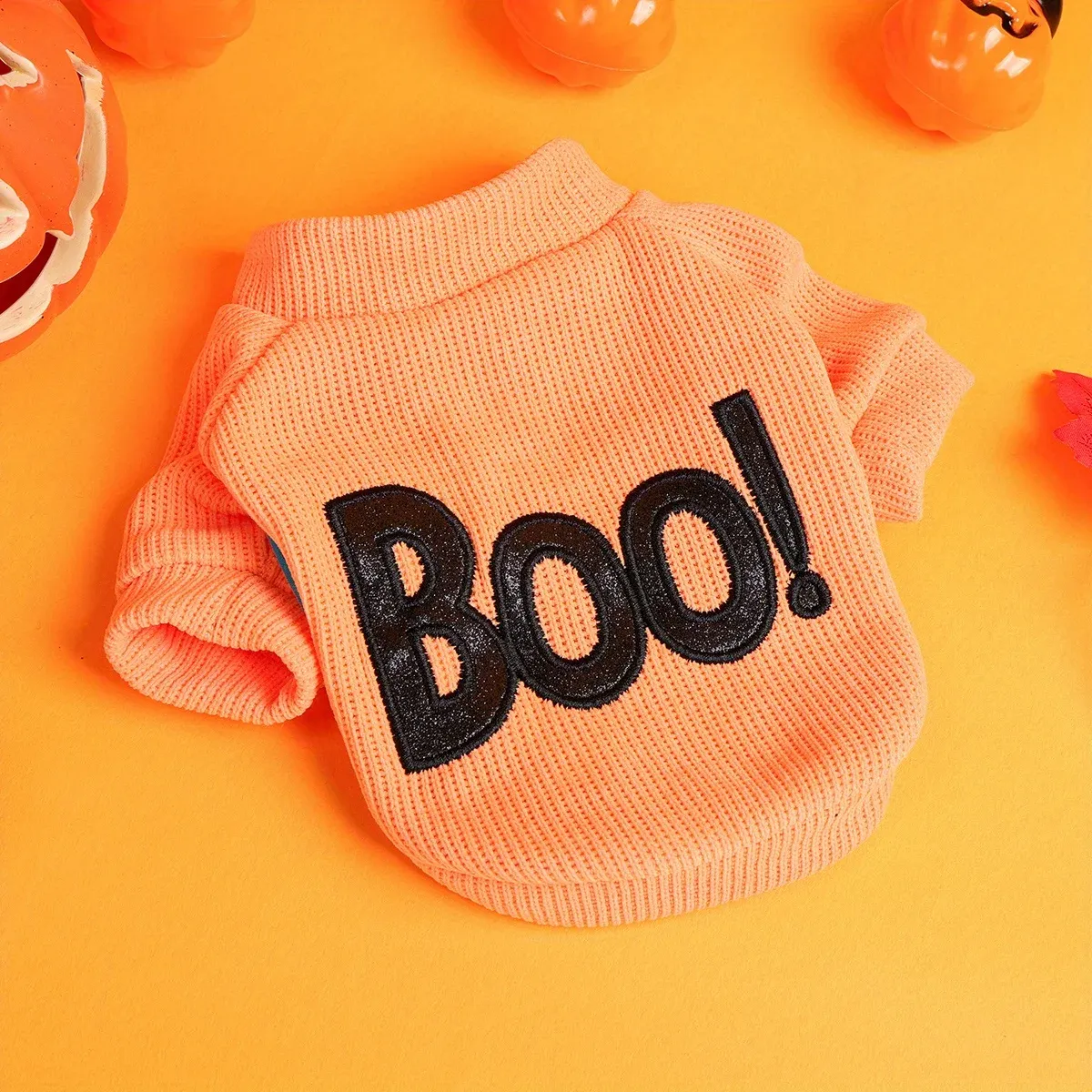 Halloween Pet Pullover – Funny “Boo” Embroidered Crew Neck for Dogs & Cats - Image 4