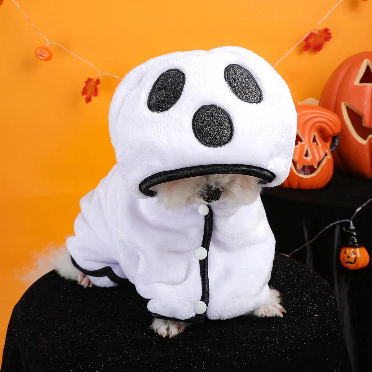 Halloween Ghost Pet Bathrobe – Soft Quick-Dry Towel for Cats & Dogs - Image 3