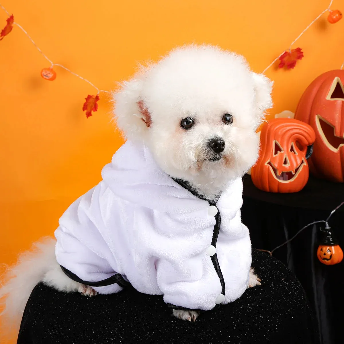 Halloween Ghost Pet Bathrobe – Soft Quick-Dry Towel for Cats & Dogs - Image 2