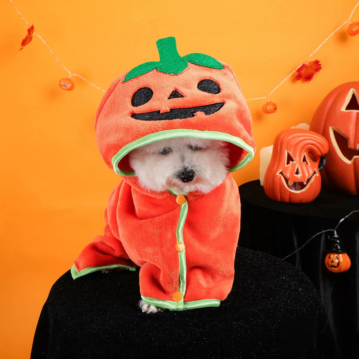 Halloween Pumpkin Pet Bath Towel – Quick Dry Cat & Dog Bathrobe - Image 3