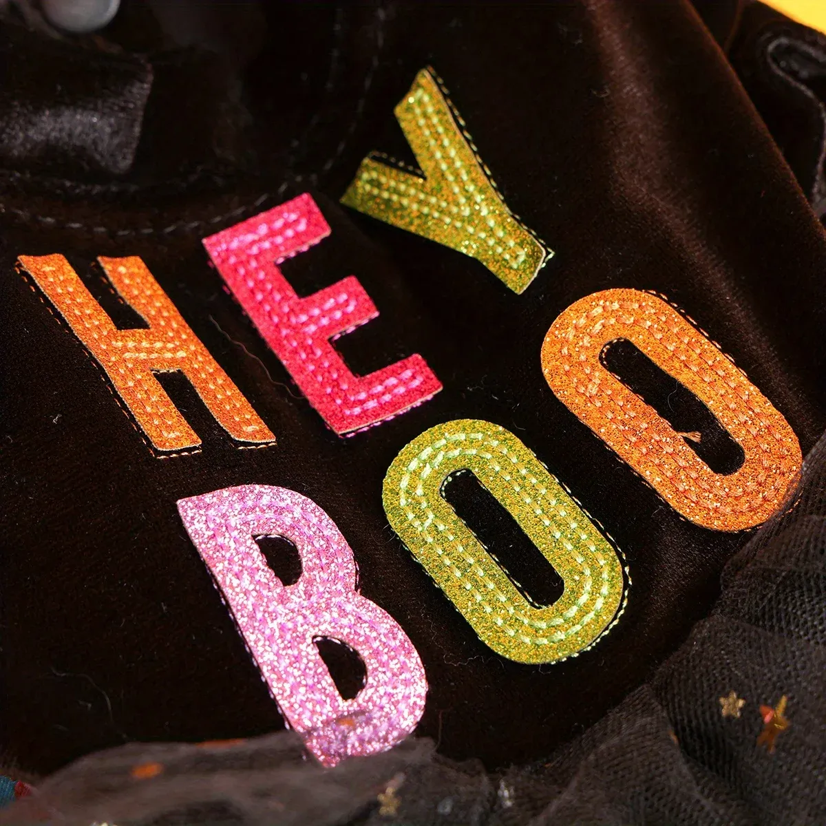Hey Boo Halloween Pet Dress – Funny Black Mesh Costume for Dogs & Cats - Image 5