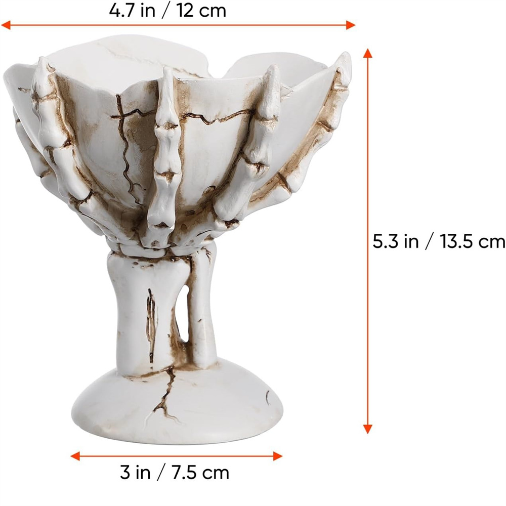 Halloween Skeleton Hand Candy Bowl - Spooky Decor for Parties - Image 6