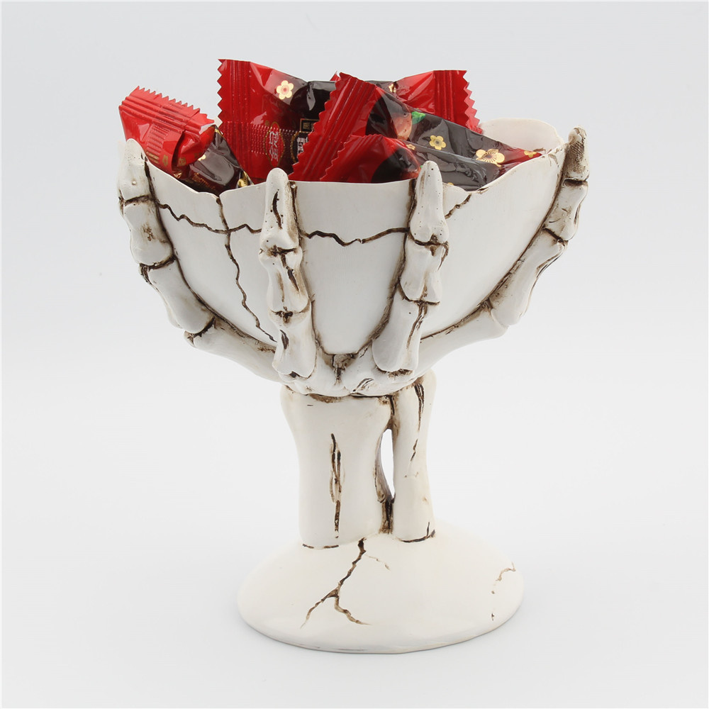 Halloween Skeleton Hand Candy Bowl - Spooky Decor for Parties - Image 3