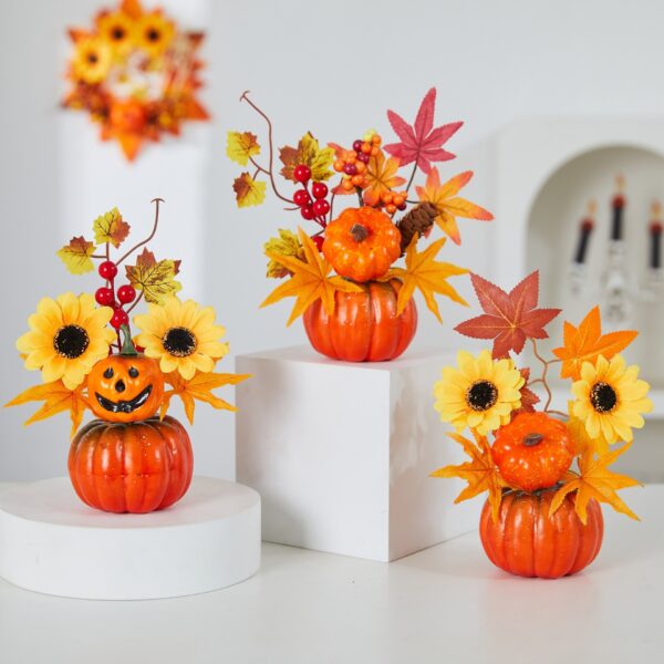 Harvest Maple Leaf Pumpkin DIY Halloween Party Ornaments