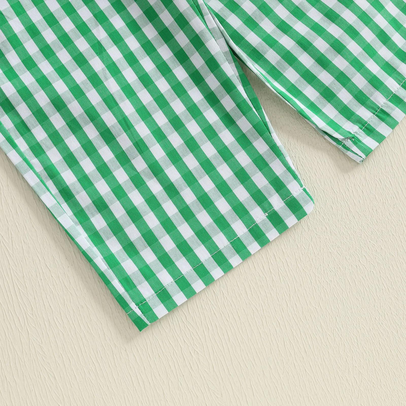 Toddler Boy Halloween Pumpkin Outfit with Plaid Pants - Image 6
