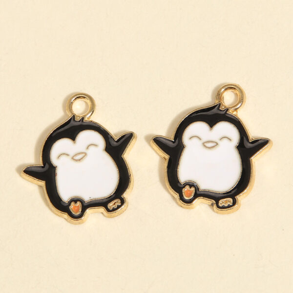 10pcs Gold Penguin Charms for DIY Jewelry Making