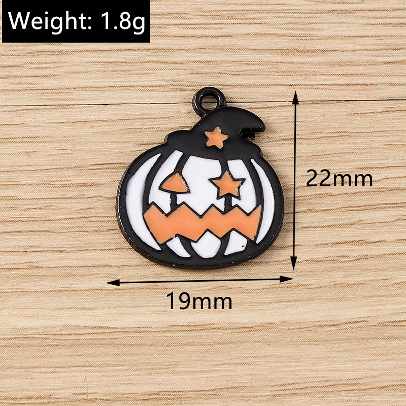 10pcs Halloween Pumpkin Charms Pendants for DIY Jewelry Making 19x22mm - Image 6