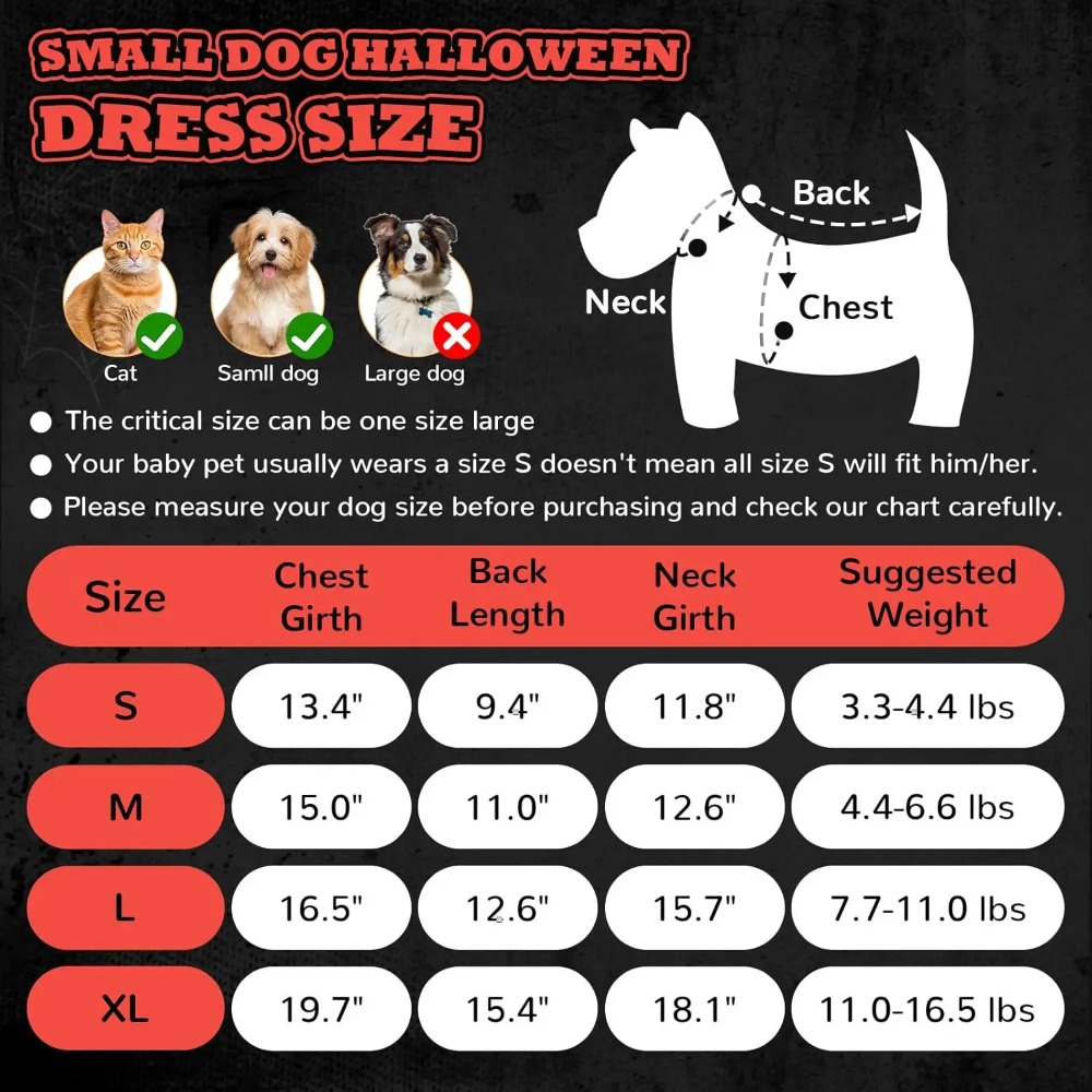Halloween Pet Costume Bloody Handprint Dress with ‘Do Not Enter’ Sash - Image 6