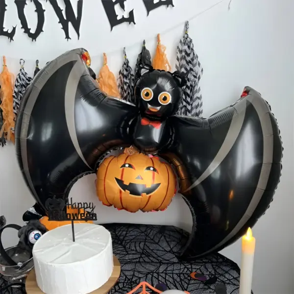 Halloween Bat Pumpkin Balloon Decoration for Party & Horror Scene